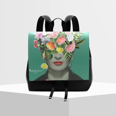 Molly backpack by Gracia P - Italian Backpack - Frida Flowers