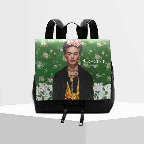 Zaino Molly di Gracia P - Italian Backpack - Frida green