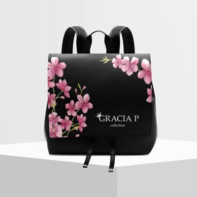 Molly backpack by Gracia P - Italian Backpack - Sweet flowers