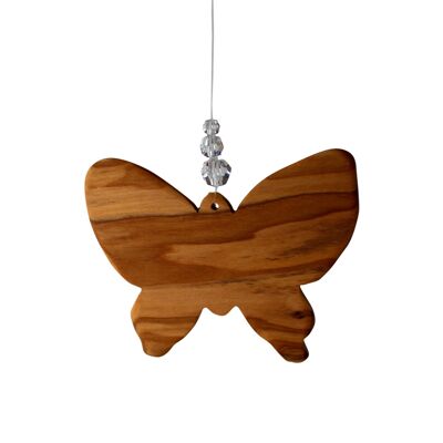 Window decoration butterfly with 3 pearls, mobile