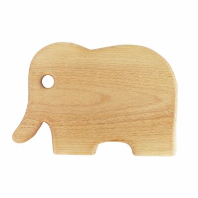 Wooden breakfast board with animal motif elephant