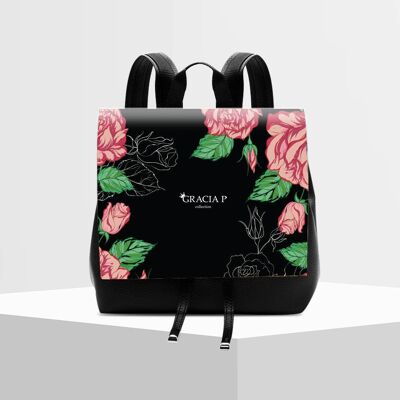 Molly Backpack Black Rose by Gracia P - Rucksack