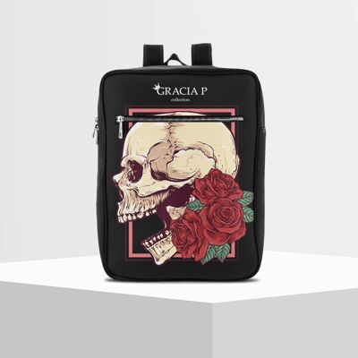 Travel backpack by Gracia P - backpack -Made in Italy- skull ro