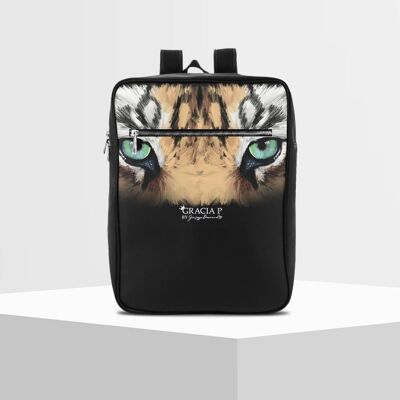Travel backpack by Gracia P - backpack -Made in Italy- Tiger