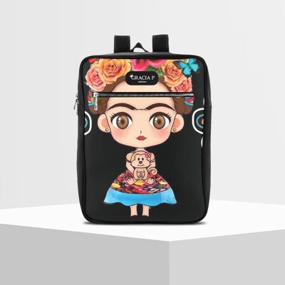 Travel backpack Gracia P- backpack -Made in Italy- Frida doll