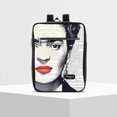 Travel backpack Gracia P- backpack -Made in Italy- Frida white