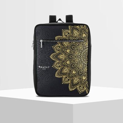 Zaino Travel Gracia P- backpack -Made in Italy- Gold Mandala