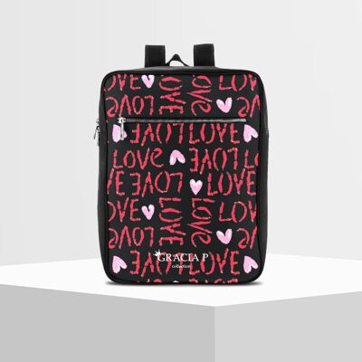 Travel backpack Gracia P- backpack -Made in Italy- Love pattern