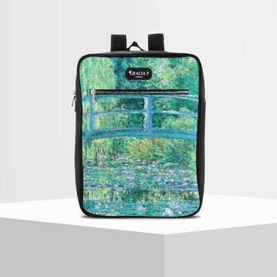 Travel backpack Gracia P- backpack -Made in Italy- Water lilies