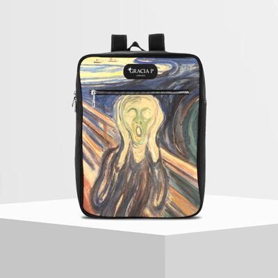 Travel backpack Gracia P- backpack -Made in Italy- Scream Munch