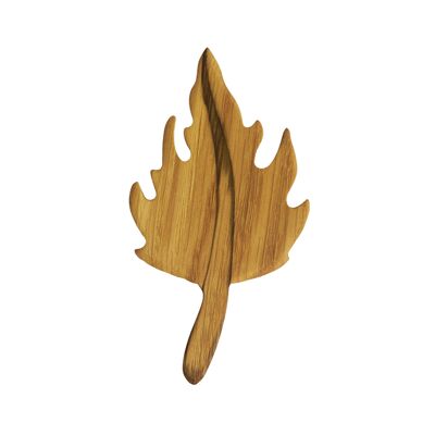 Bookmark made of wood plane leaf handmade