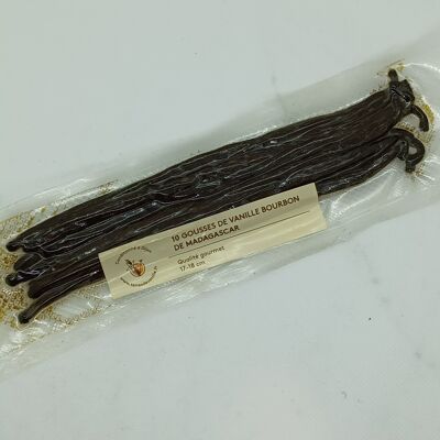 10 baccelli di vaniglia gourmet 17-18 cm