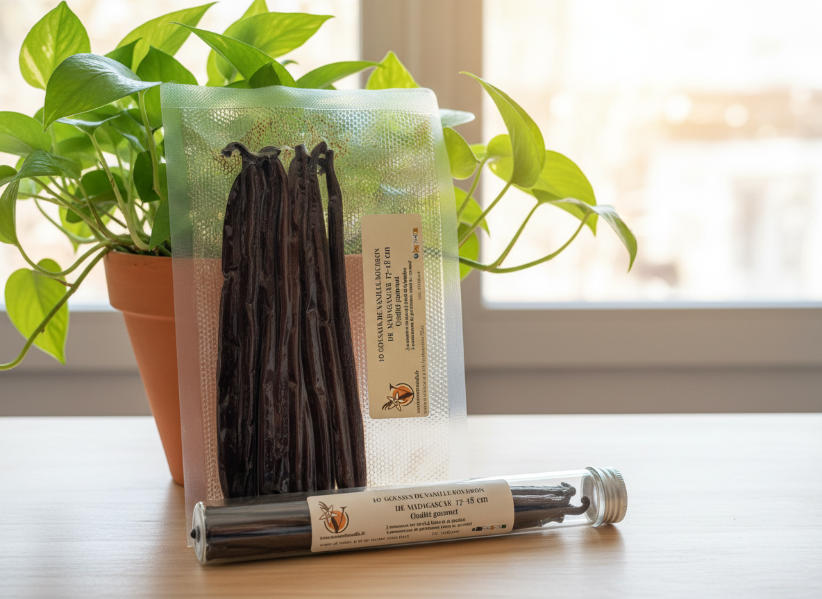10 Gourmet Vanilla Pods 17-18cm Vacuum Packed Bag