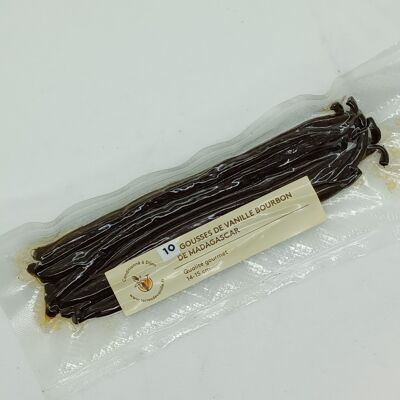 10 Gourmet vanilla pods 14-15cm vacuum packed