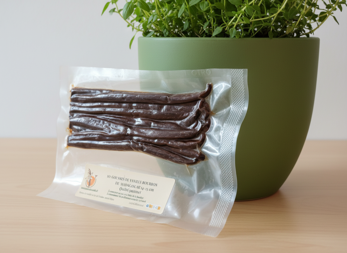 10 Gourmet vanilla pods 14-15cm vacuum packed