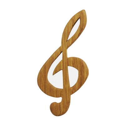 Wooden clef bookmark handmade