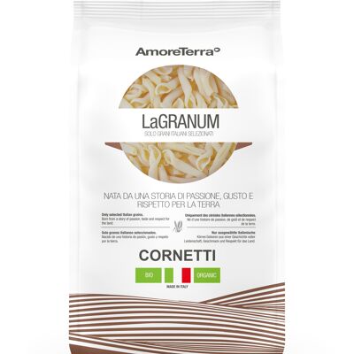 ORGANIC CORNETTI - 100% ORGANIC ITALIAN WHEAT - HIGH QUALITY - GUARANTEED SUPPLY CHAIN - ECOLOGICAL PACK