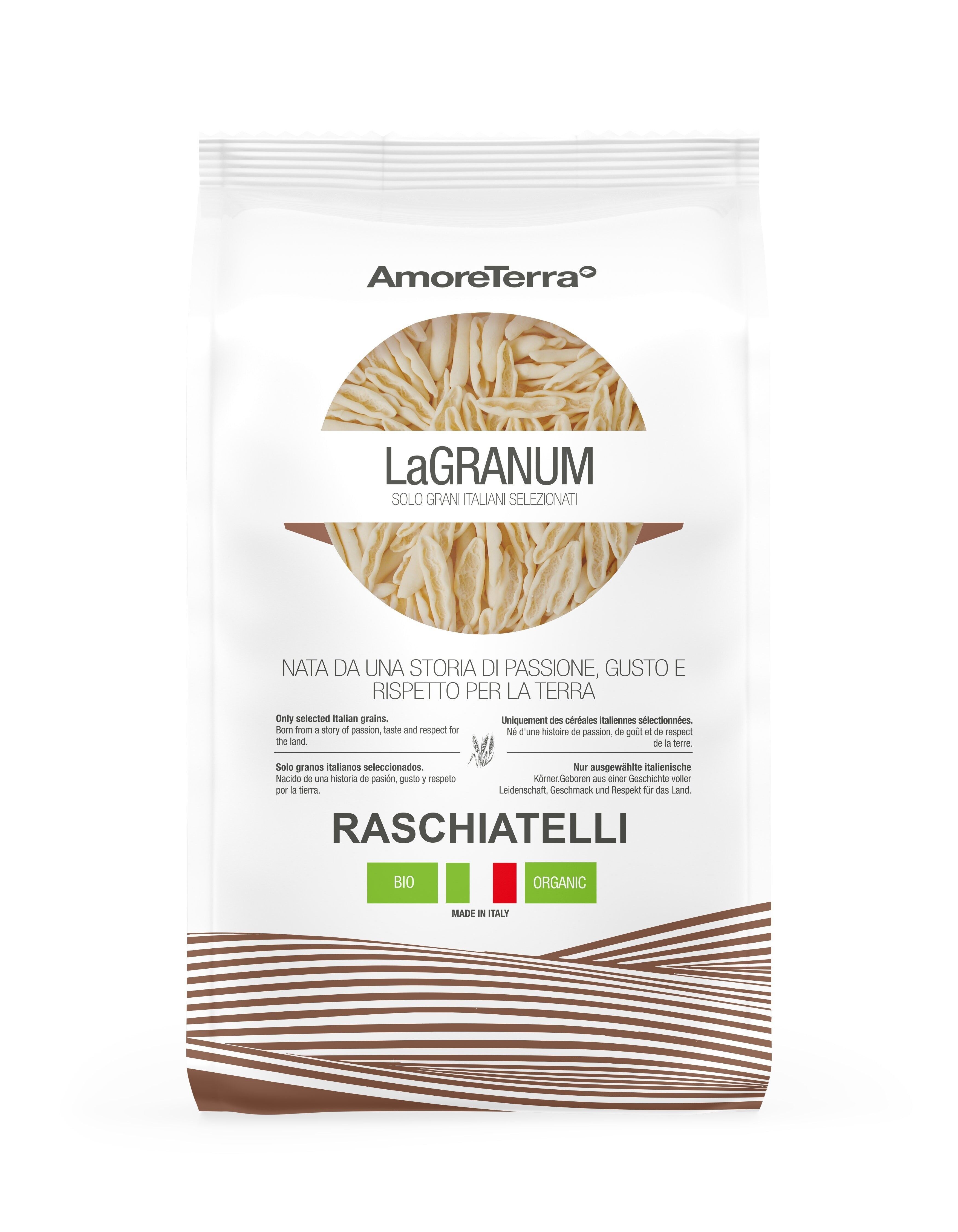 RASCHIATELLI BIO - 100% GRANO ITALIANO BIOLOGICO - ALTA QUALITA' - FILIERA GARANTITA - PACK ECOLOGICO