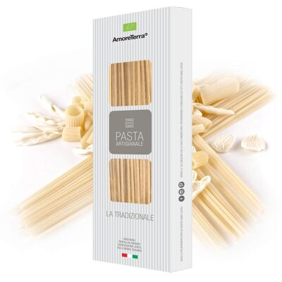 SPAGHETTONI - BLÉ ITALIEN 100% BIOLOGIQUE - HAUTE QUALITÉ - CHAÎNE D'APPROVISIONNEMENT GARANTIE - PACK ÉCOLOGIQUE