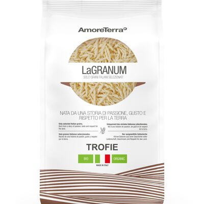 ORGANIC TROFIE - 100% ORGANIC ITALIAN WHEAT - HIGH QUALITY - GUARANTEED SUPPLY CHAIN - ECOLOGICAL PACK