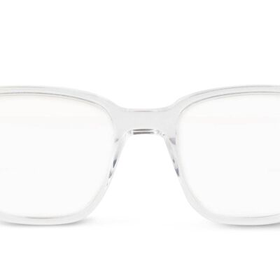 Chandler. Anti blue light glasses made of wood and ecological acetate. Unisex