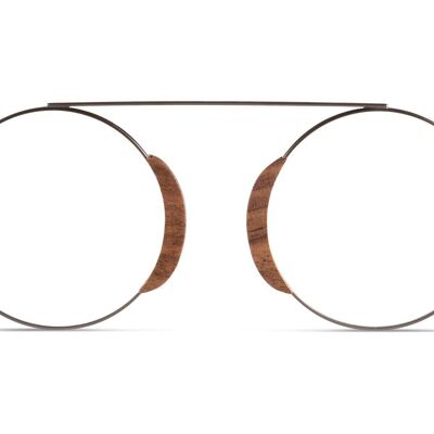 Phoebe. Anti-Blaulichtbrille aus Holz und ökologischem Acetat. Unisex