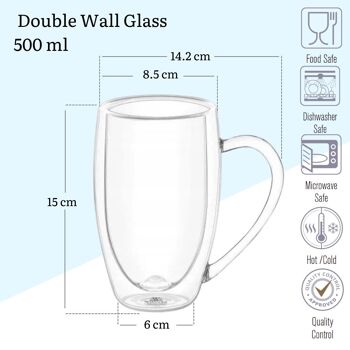 DOUBLE WALL GLASS 500ML WL‑888742/A 6