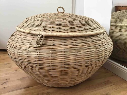 Boho laundry basket from palm - Boho Wäschekorb aus Palm