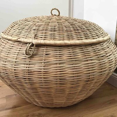 Boho laundry basket from palm - Boho Wäschekorb aus Palm