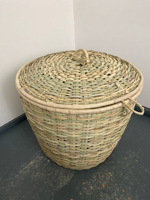 Palm laundry basket, hand woven - Wäschekorb aus Palm, handgeflochten