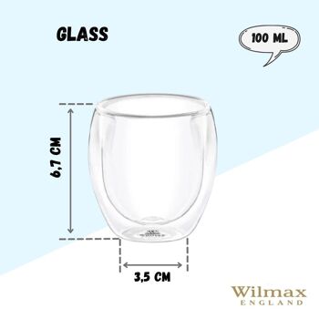 DOUBLE WALL GLASS 100ML WL‑888758/A 9