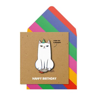 Killer White Cat Birthday