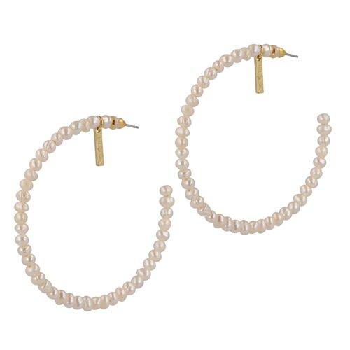 Divine Pearl Hoops