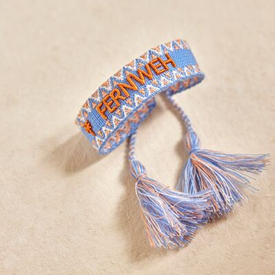 Wanderlust statement bracelet with palm tree