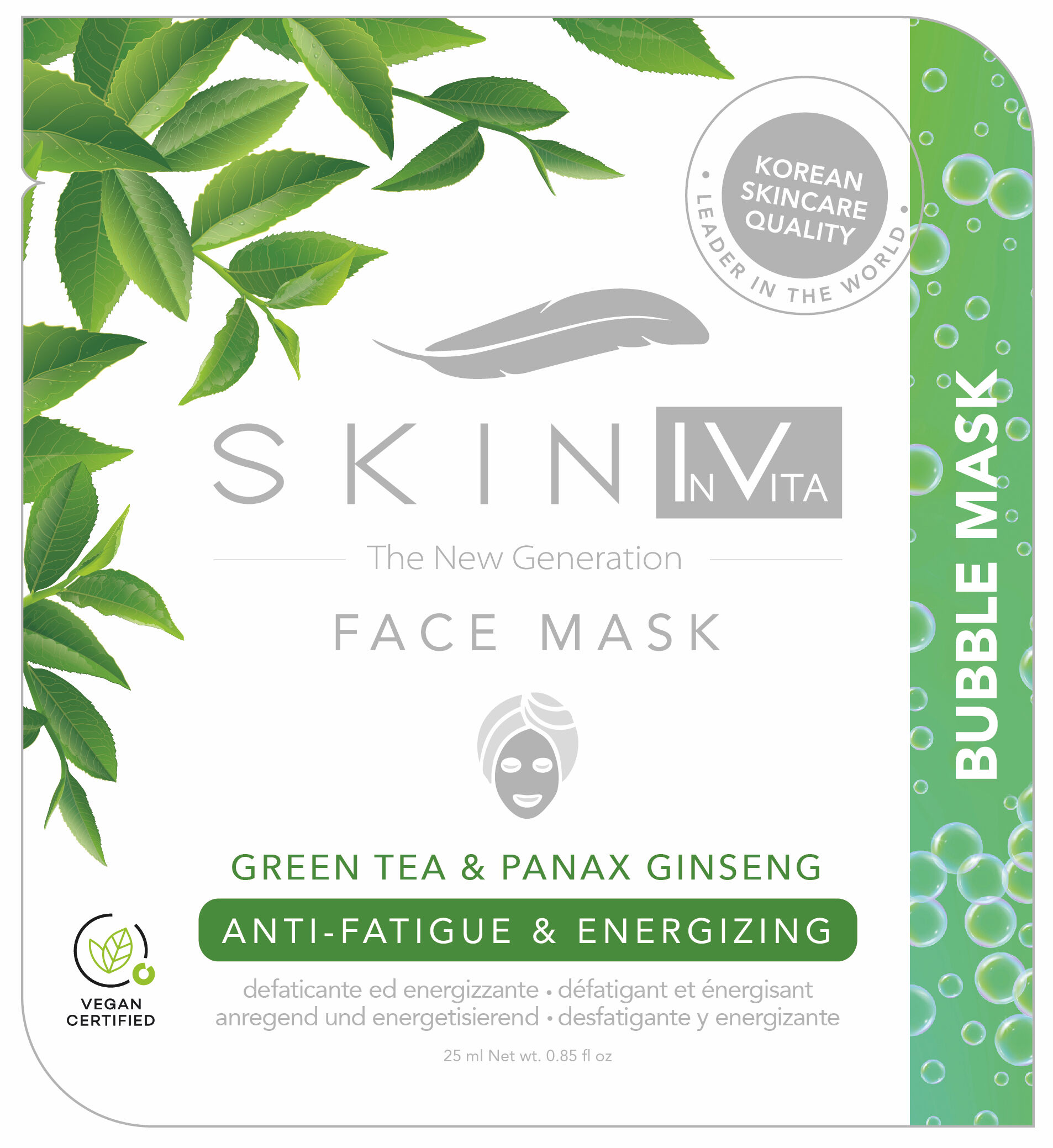ENERGIZING BUBBLE - anti-fatigue and energizing face mask, vegan