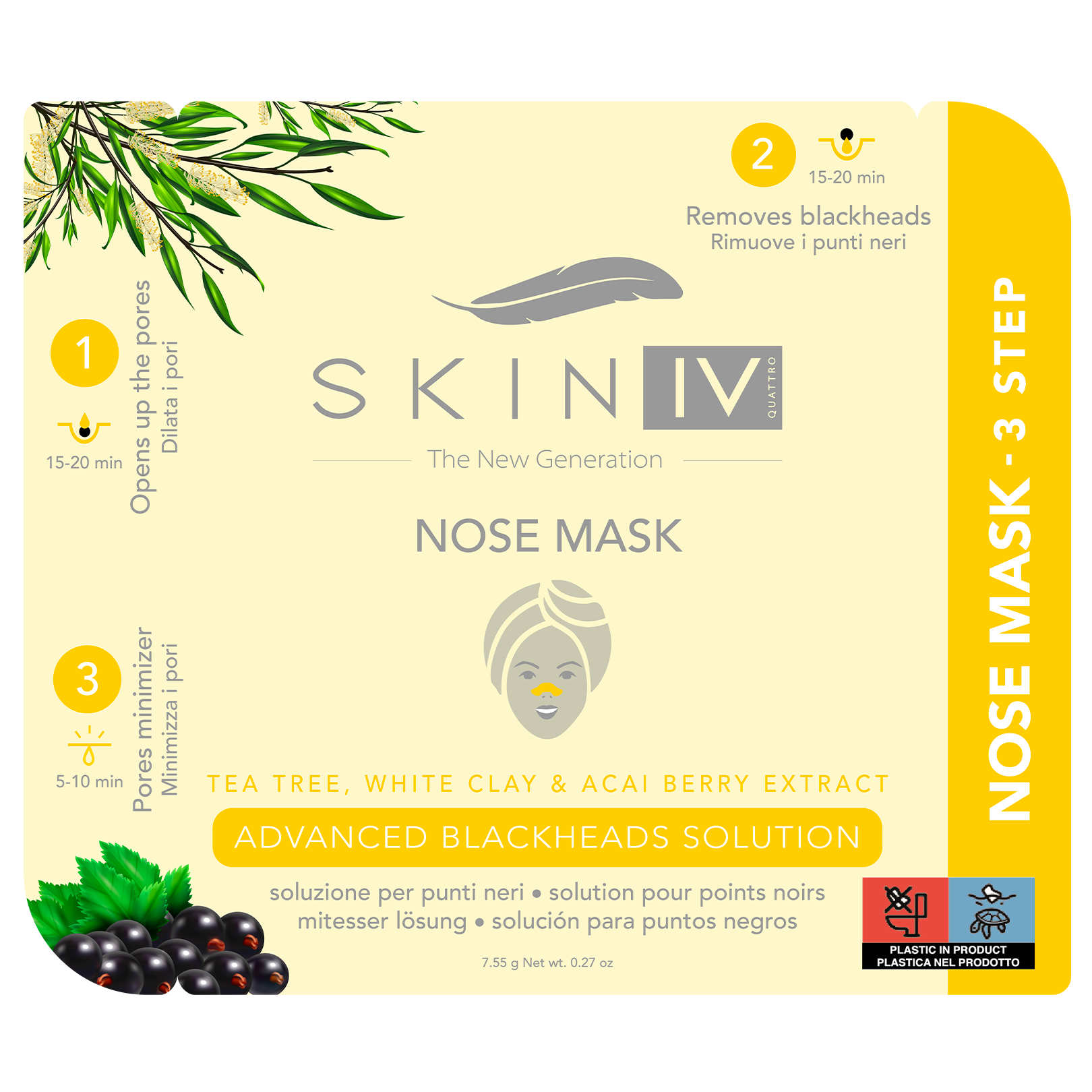 CLEAN & CLEAR NOSE - nose mask for blackheads, 3 steps