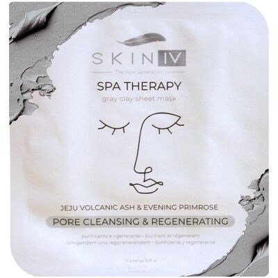 FACE MASK IN FABRIC WITH PURIFYING AND REGENERATING GRAY CLAY