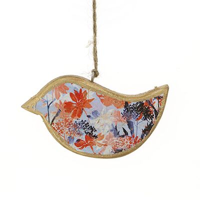 Decorative pendant bird with flowers