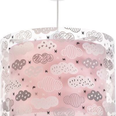 Pink Clouds children's hanging lamp