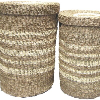 Seagrass Laundry Baskets Natural set 3