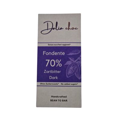 DALIA CHOC CHOCOLAT NOIR 70% - SANS SUCRES AJOUTÉS70 g