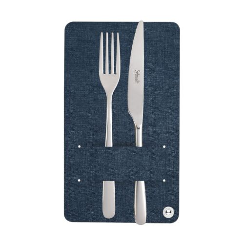 CUTLERY HOLDER porta posate JUTA  conf. 4 pz. - JEANS