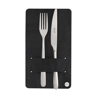 PORTAPOSATE porta posate sp. 2.5 conf. 4 pz. - NERO