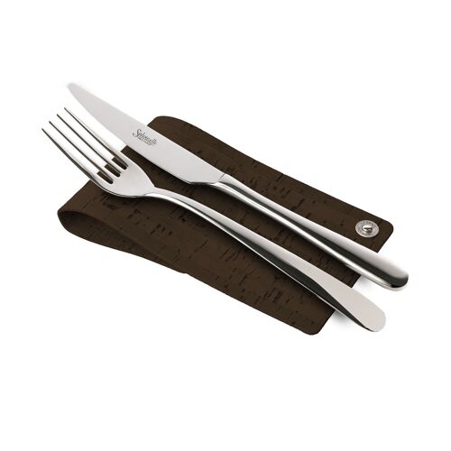 CUTLERY REST poggia posate   sp. 2.5 conf. 4 pz. - MARRONE