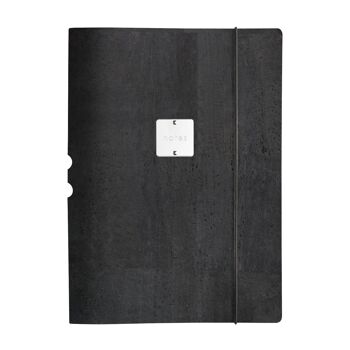 PORTEFEUILLE DE BUREAU cartelletta porta blocco etichetta METAL LUCIDA notes" sp. 2.5" - NERO