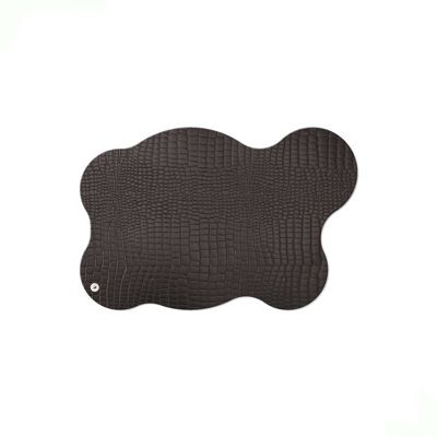 TOVAGLIETTE TAPPETINI D'ARREDO 44x29 cm BLOB pezzo singolo FASHION KROKO - NERO