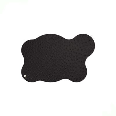 TOVAGLIETTE TAPPETINI D'ARREDO 44x29 cm BLOB pezzo singolo FASHION  STRUZZO - NERO