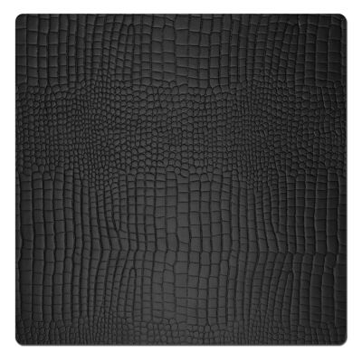 TOVAGLIETTE TAPPETINI D'ARREDO 45x45 cm pezzo singolo FASHION  KROKO - NERO