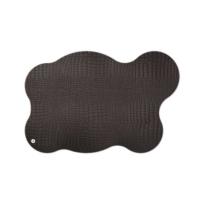 TOVAGLIETTE TAPPETINI D'ARREDO 53x35 cm BLOB pezzo singolo FASHION  KROKO - NERO