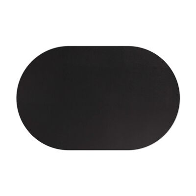 TOVAGLIETTE TAPPETINI D'ARREDO OVALI 30x47 cm pezzo singolo BULL  sp. 3,5 - NERO